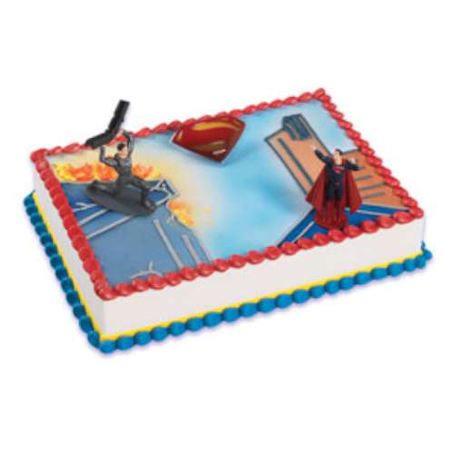 Superman Man of Steel Cake Topper Kit - Click Image to Close